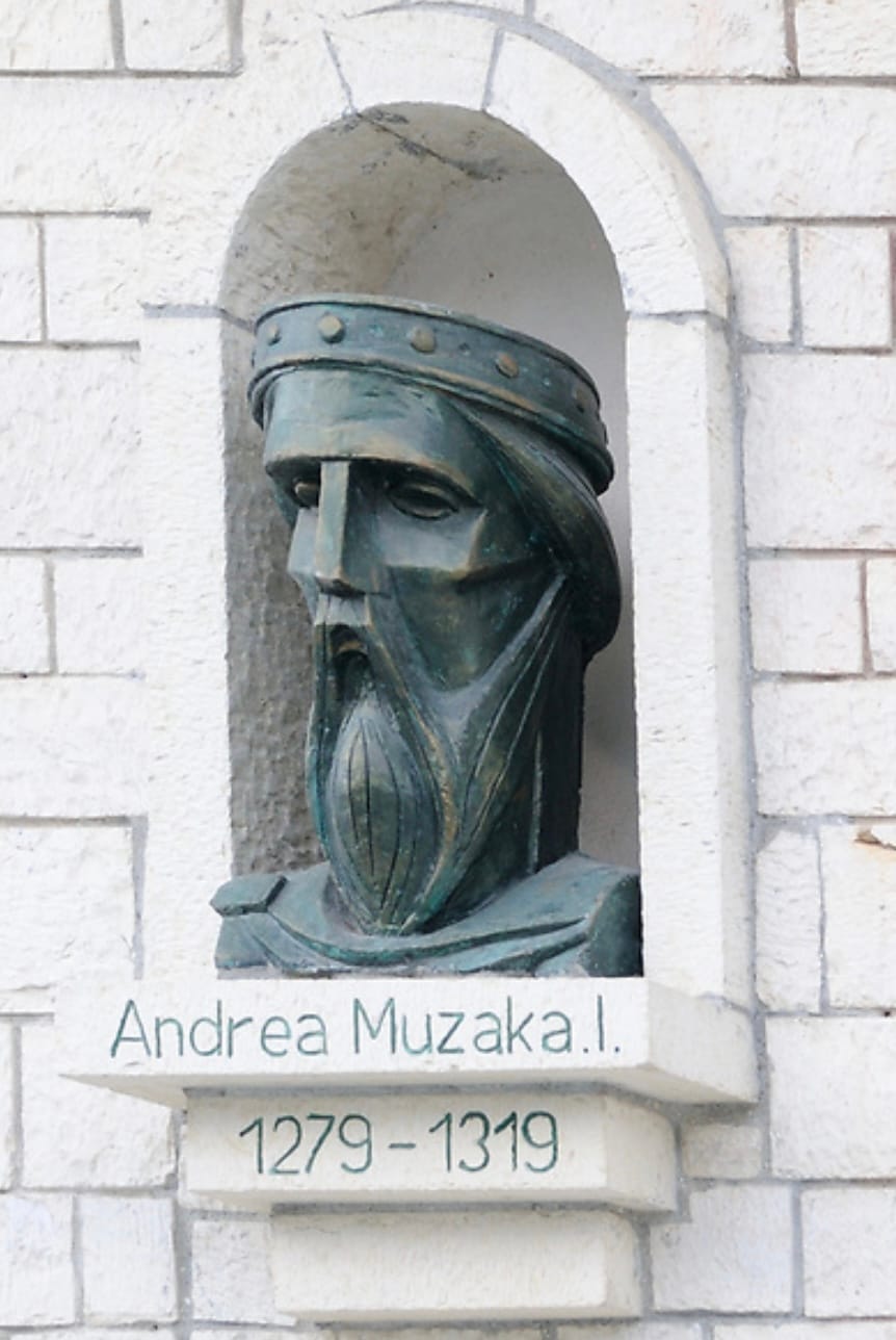 Portret mesjetar i Andrea I Muzakës nga afreskët e Beratit